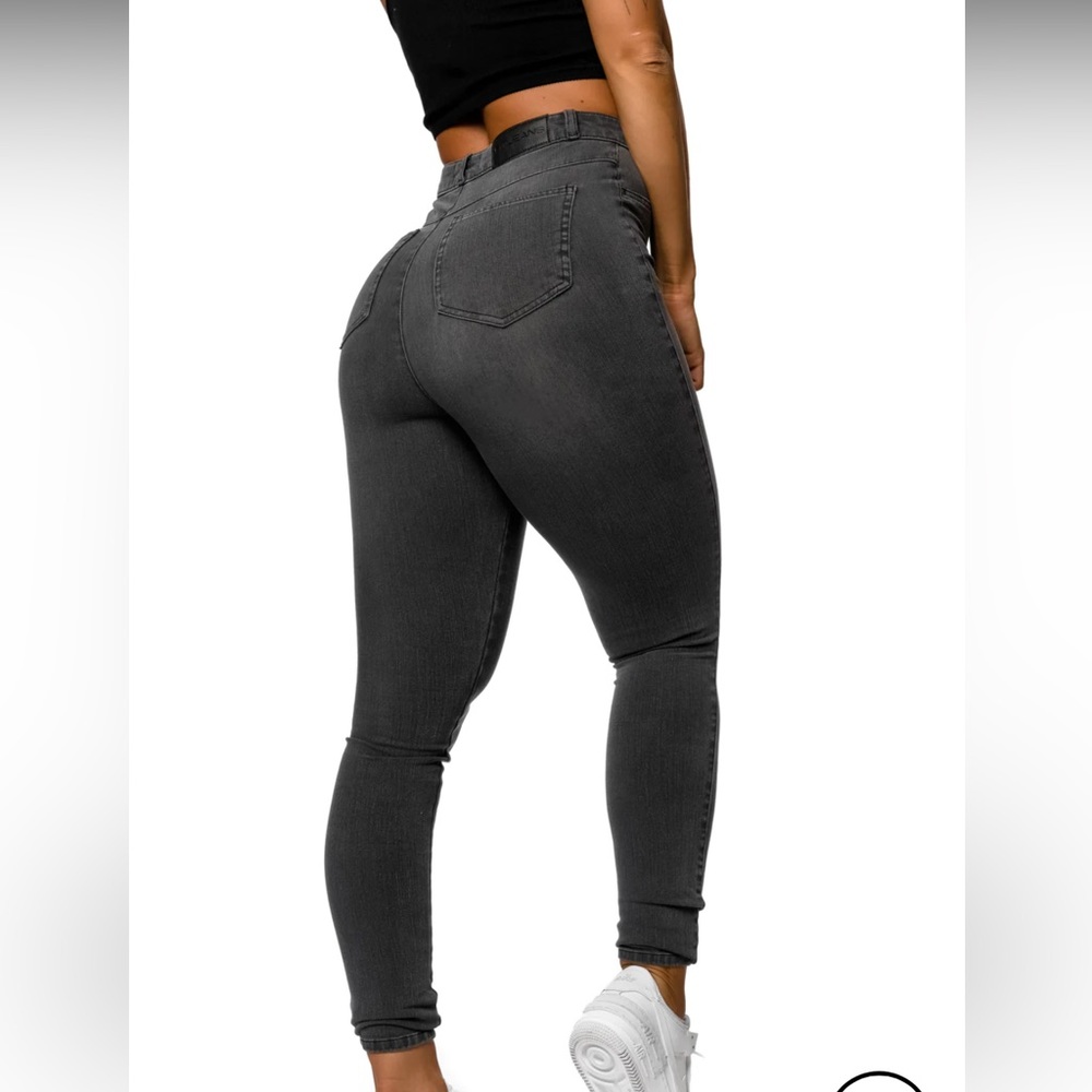 Womens 360 V2 High Waisted Fitjeans - Grey × 1 small
